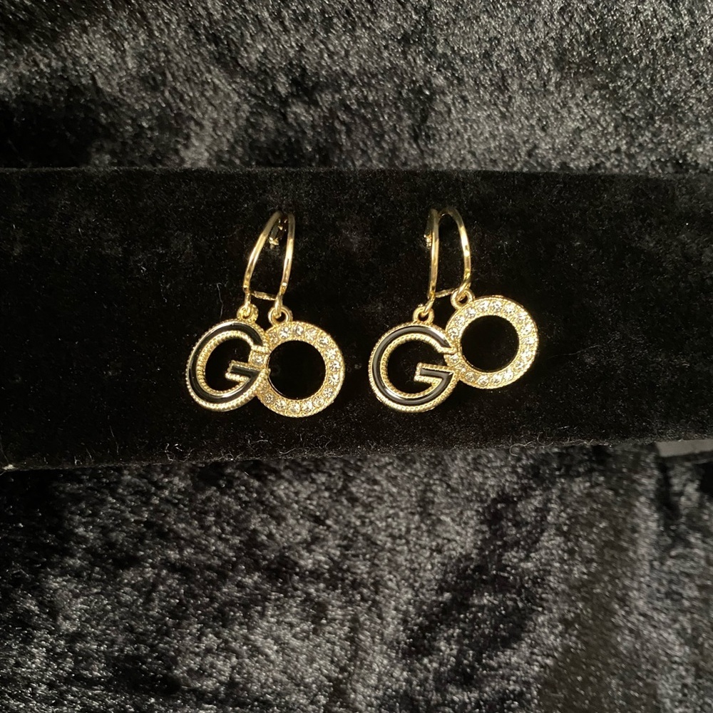 14K Gold & Rhinestone Luxury Earrings